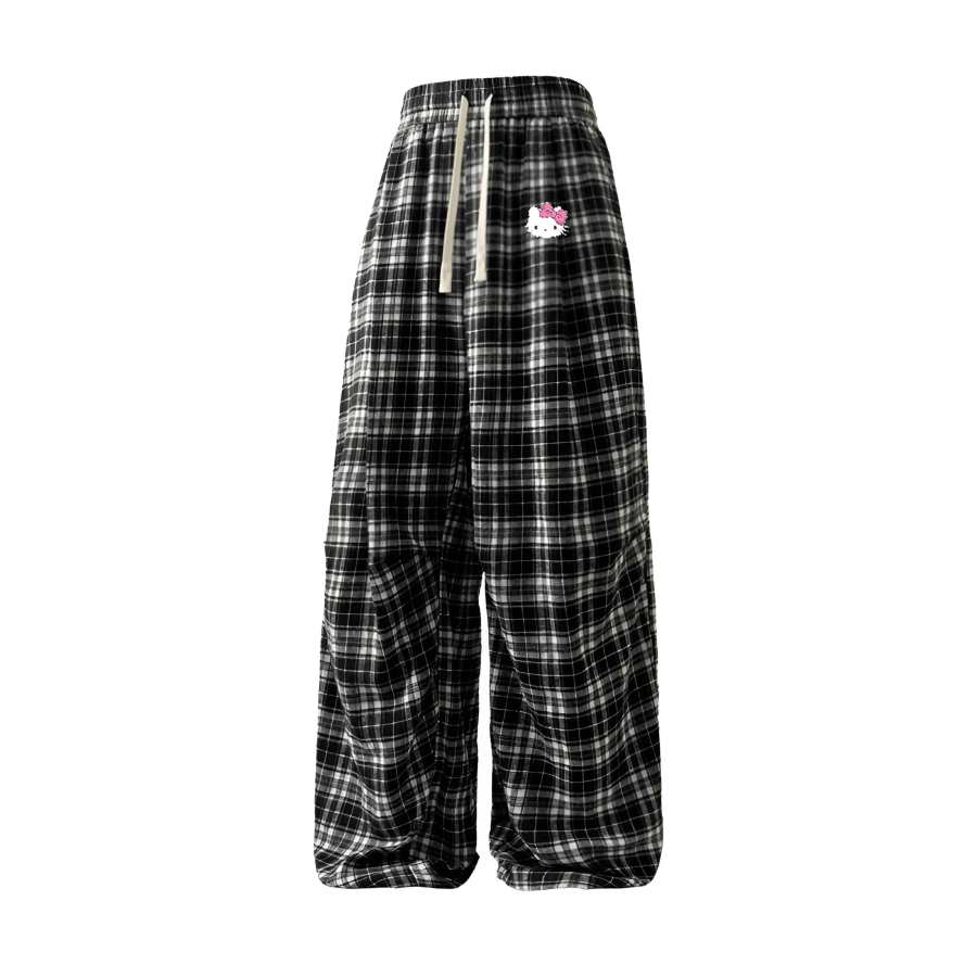 Sanrio X Hello Kitty Hello Kitty Casual Pants Women's Moderate Wide Leg Pants