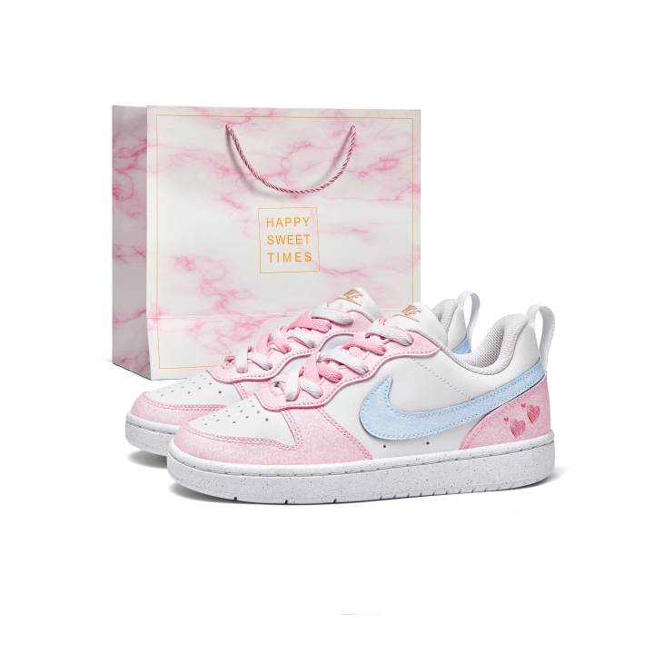 Nike Nike Court Borough Skateboard Shoes Women's Low Top White/Blue
