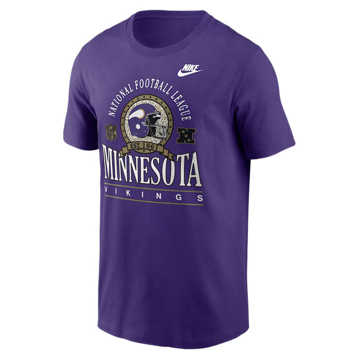 Nike Nike NFL T Shirts Men's Purple Crew Neck Moderate