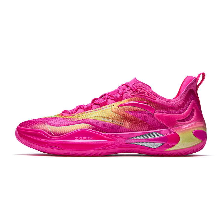ANTA Zap 4 Basketball Shoes Men's Low Top Fluorescent Radiant Red/Fluorescent Sprout Green 3
