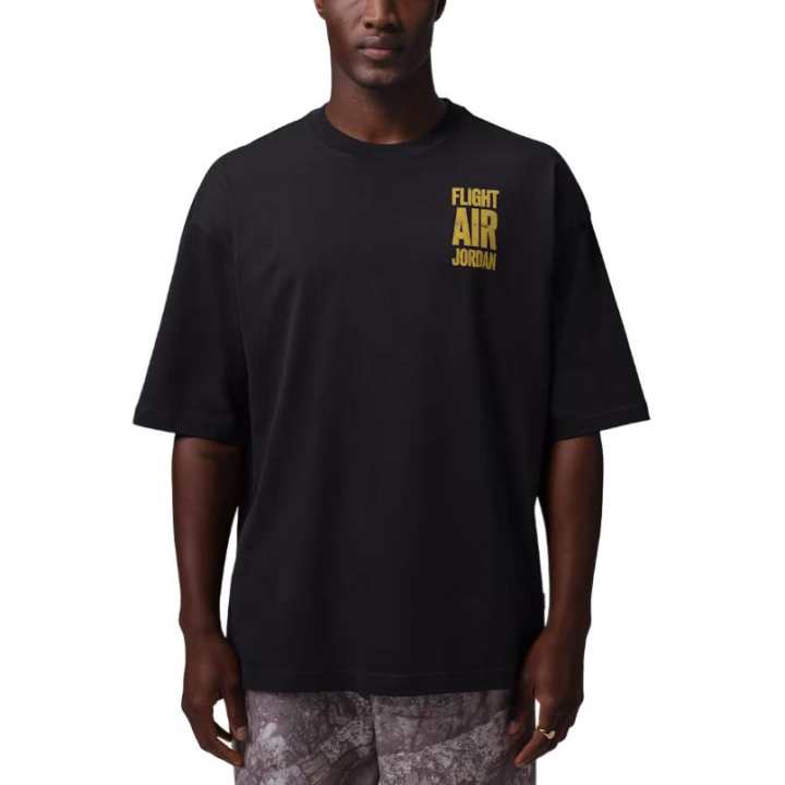 Jordan Jordan Flight T Shirts Men's Matte Black Crew Neck