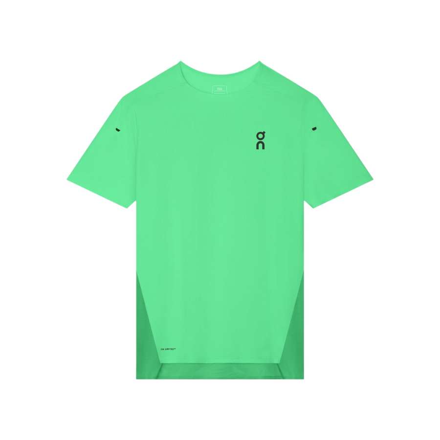 On Performance Quick Dry T Shirts Men's Jasper Stone/Dark Emerald Green Crew Neck Moderate