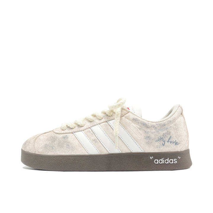 Adidas Adidas Vl Court Classic German Army Trainers Unisex Low Top Yellow/White