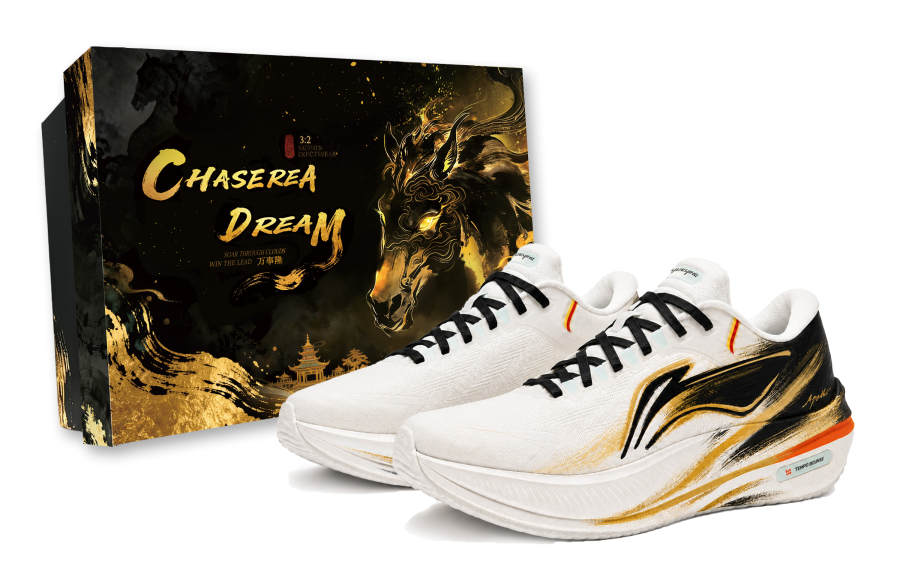 Li-Ning Li Ning Yueying 5 Running Shoes Men's Low Top White Black Gold Orange Color Block