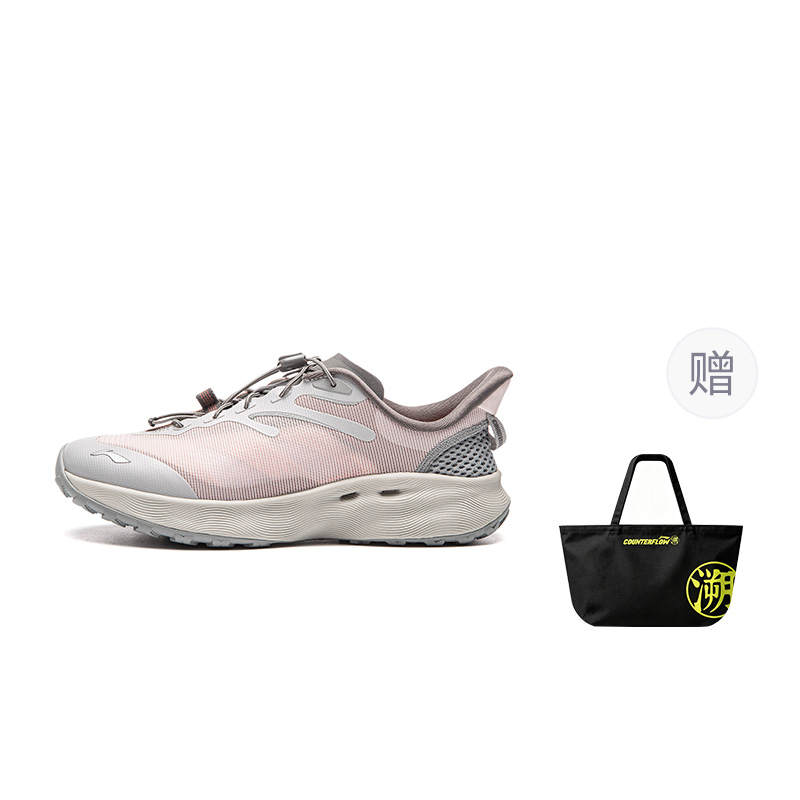 Li-Ning Li Ning Outdoor CF Tracing, Mu Li River Trekking Shoes Women's Light Pink Red White Birch Gray