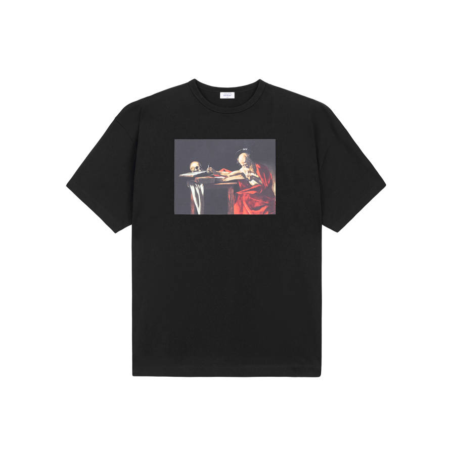 OFF-WHITE OFF WHITE T Shirts Unisex Black Crew Neck Moderate Straight Fit