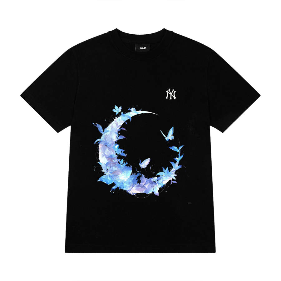 MLB T Shirts Unisex Black Crew Neck Moderate Straight Fit