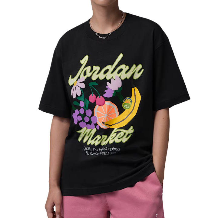 Jordan Jordan T Shirts Women's Dark Black Crew Neck Moderate