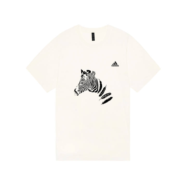 Adidas Adidas MUST HAVES T Shirts Unisex Ecru Crew Neck Moderate