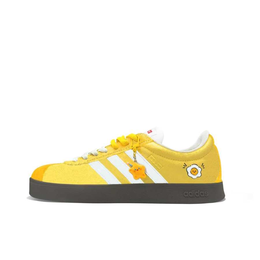 Adidas Adidas Vl Court Classic German Army Trainers Unisex Low Top Yellow/White