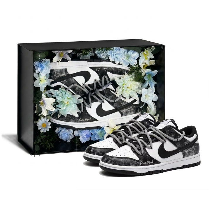 Nike Nike Dunk Skateboard Shoes Unisex Low Top Gray Black