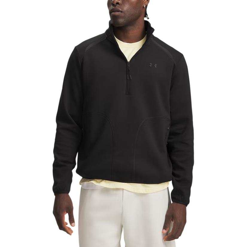 Under Armour Sweatshirts Men's Black Stand Collar Moderate