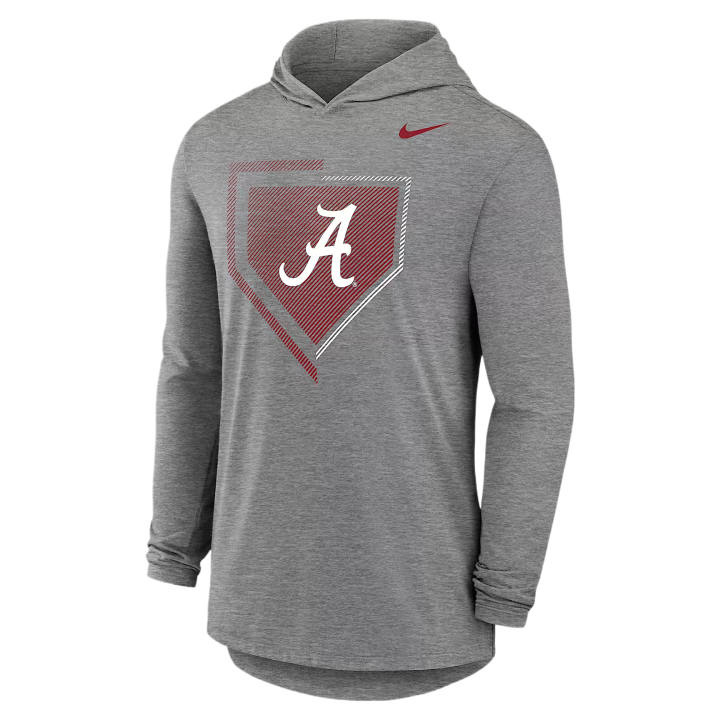 Nike Nike College T Shirts Men's Dark Gray Heather Hooded Non Detachable Moderate