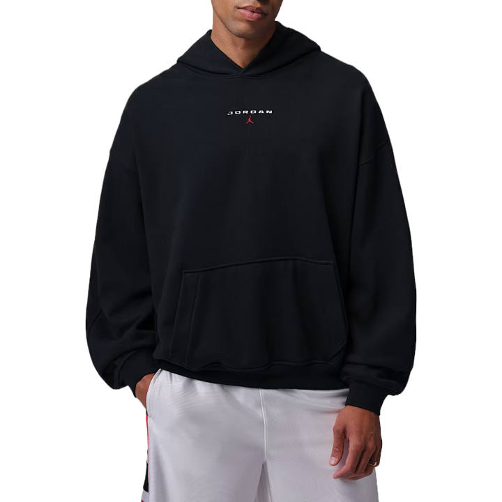 Jordan Jordan Flight Fleece Sweatshirts Men's Black Hooded Non Detachable Moderate