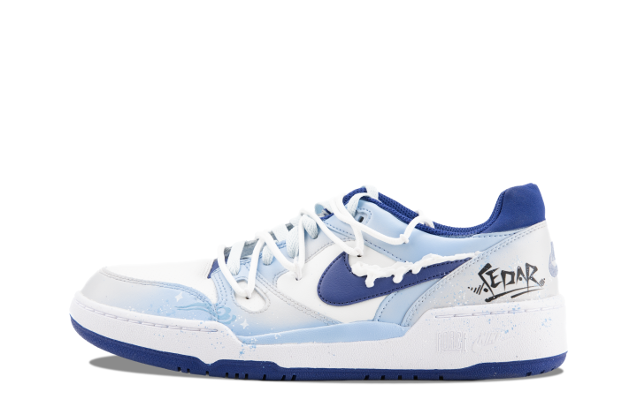Nike Nike Full Force Skateboard Shoes Men's Low Top White/Blue