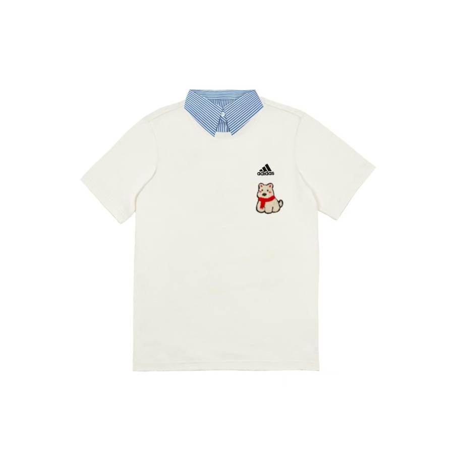 Adidas Adidas MUST HAVES T Shirts Unisex White Lapel Moderate