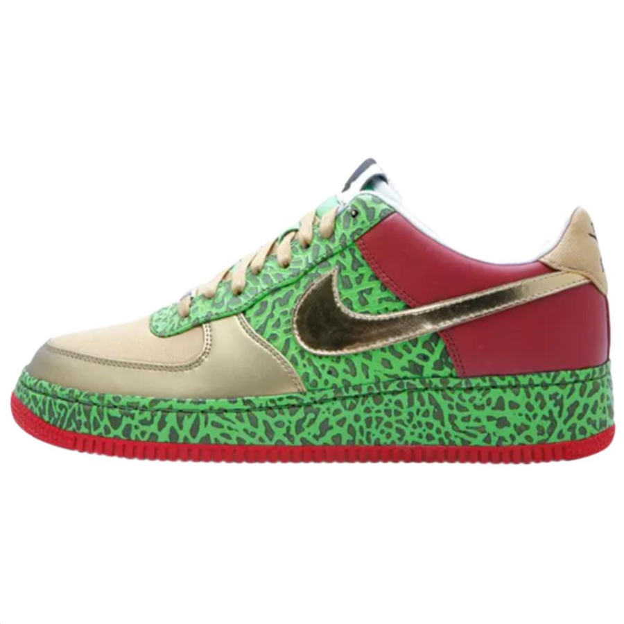 Nike Nike Air Force 1 Skateboard Shoes Men's Low Top Gold Green Red