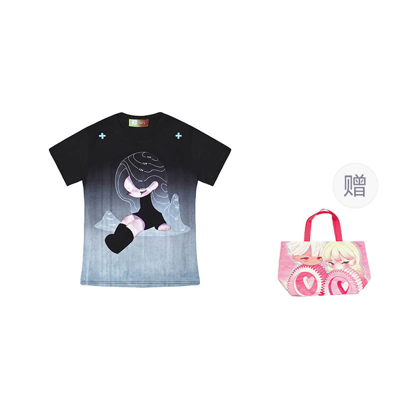 NSTNEW START T Shirts Women's Black Crew Neck Moderate Straight Fit