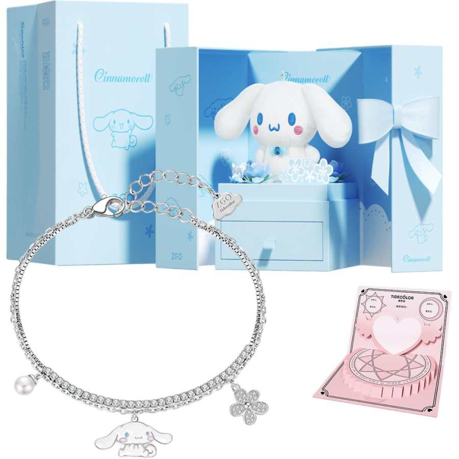 Sanrio Cinnamoroll Artificial Gemstone Bracelets Women's