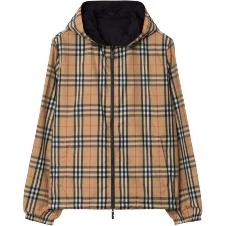 Burberry Jackets Men's Sandy Beige Hooded Non Detachable Moderate Other