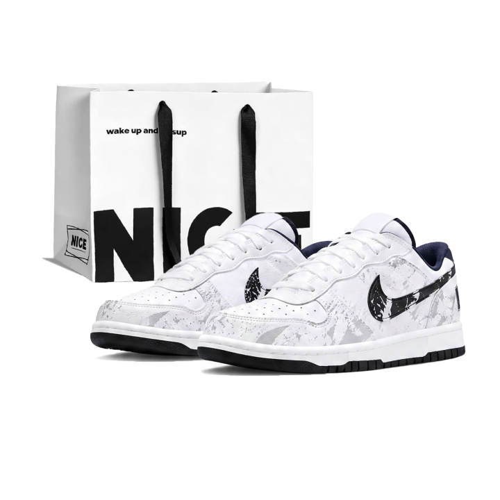 Nike Nike Big Skateboard Shoes Men's Low Top White/Gray