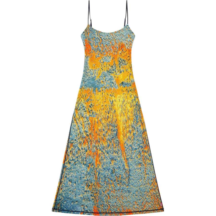 DIESEL FW24 Slip Dress Women's Blue/Orange