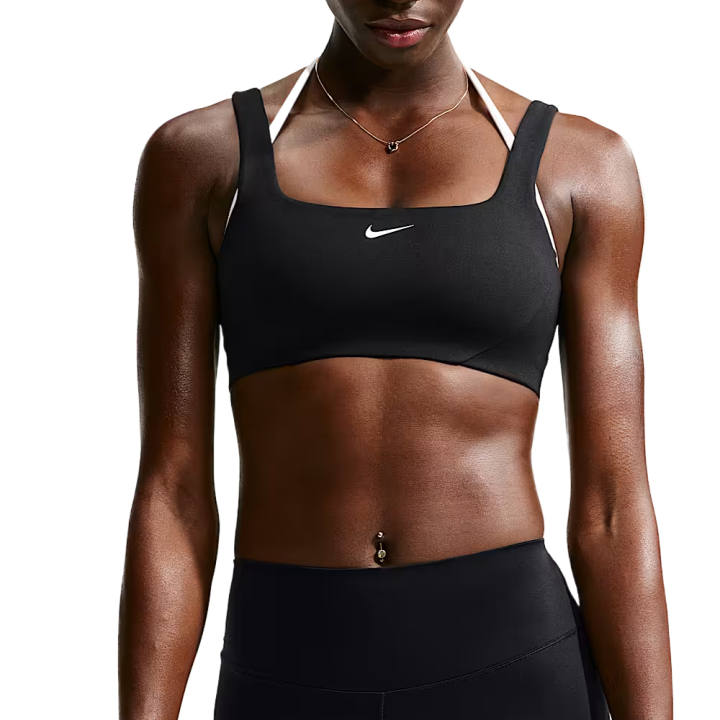 Nike Nike Dri Fit One Sports Underwear Women's Black/White Square Collar Moderate