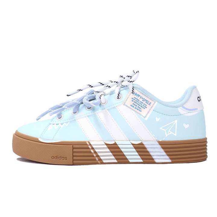 Adidas Adidas Daily 4.0 Skateboard Shoes Unisex Low Top Brown/Cream Blue/White