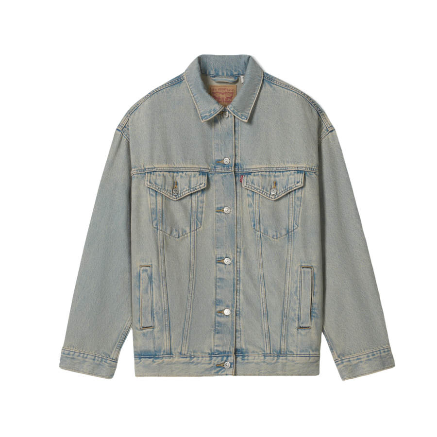 Levis Levis Denim Jackets Women's Light Blue Lapel Moderate Straight Fit