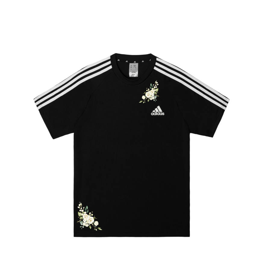 Adidas Adidas Football T Shirts Men's Black Crew Neck Moderate