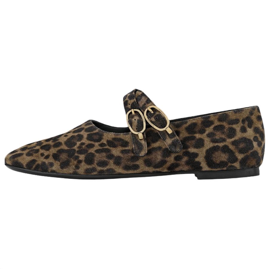 LONGCHAMP Le Foulonné Mary Jane Shoes Women's Khaki