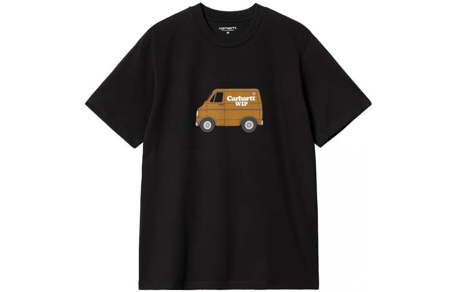 Carhartt WIP T Shirts Men's Black Crew Neck Moderate