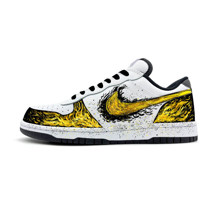 Nike Nike Big Skateboard Shoes Men's Low Top Black, Gold