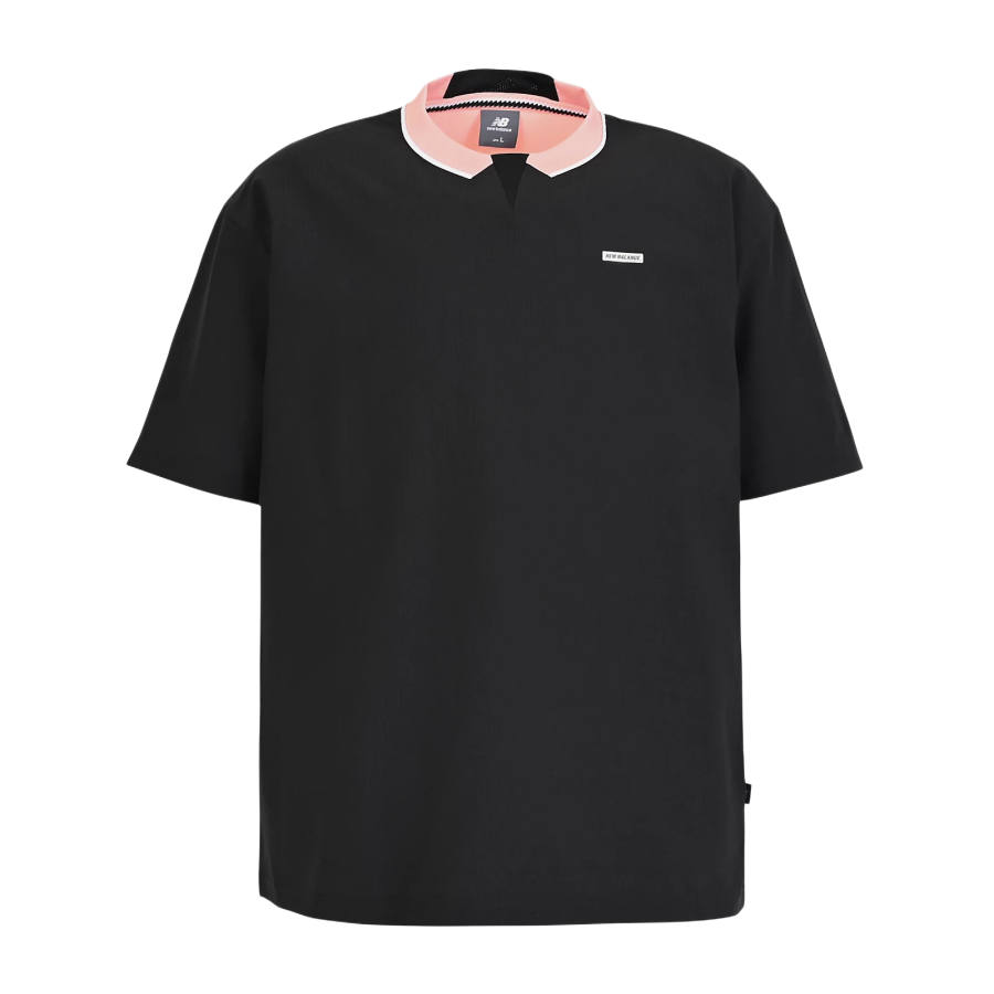 New Balance New Balance Black Out T Shirts Men's Pink Lemon Water Crew Neck Moderate