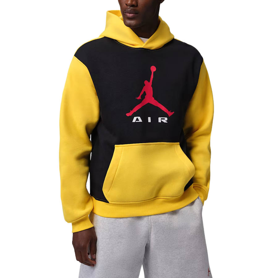 Jordan Jordan Brooklyn Sweatshirts Men's Black/Tour Yellow/University Red Hooded Non Detachable Moderate