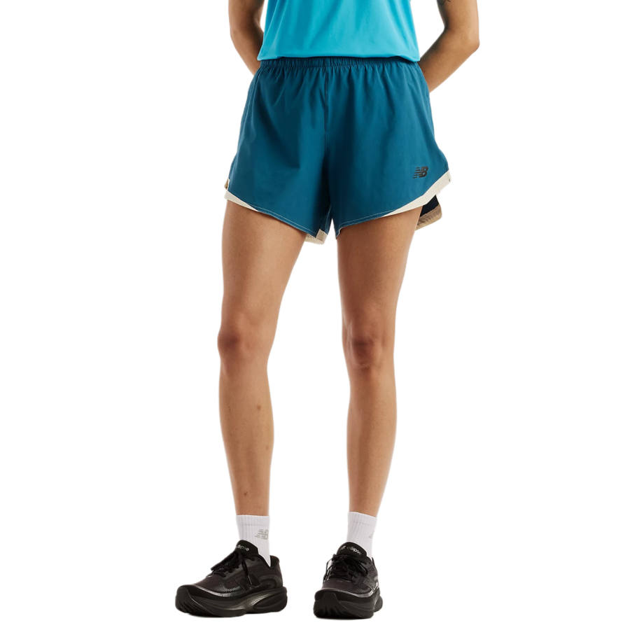 New Balance New Balance RC SHORT 5 Running Shorts Women's Stream Blue/Light Oat Moderate