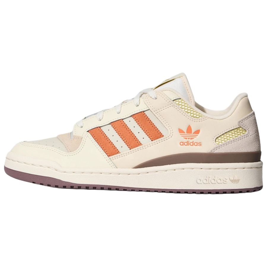 Adidas Originals FORUM CL Skateboard Shoes Unisex Low Top Jade White/Light Gold/Shadow Brown