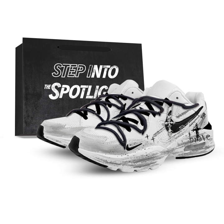 Nike Nike Air Max Fusion Running Shoes Men's Low Top White/Gray