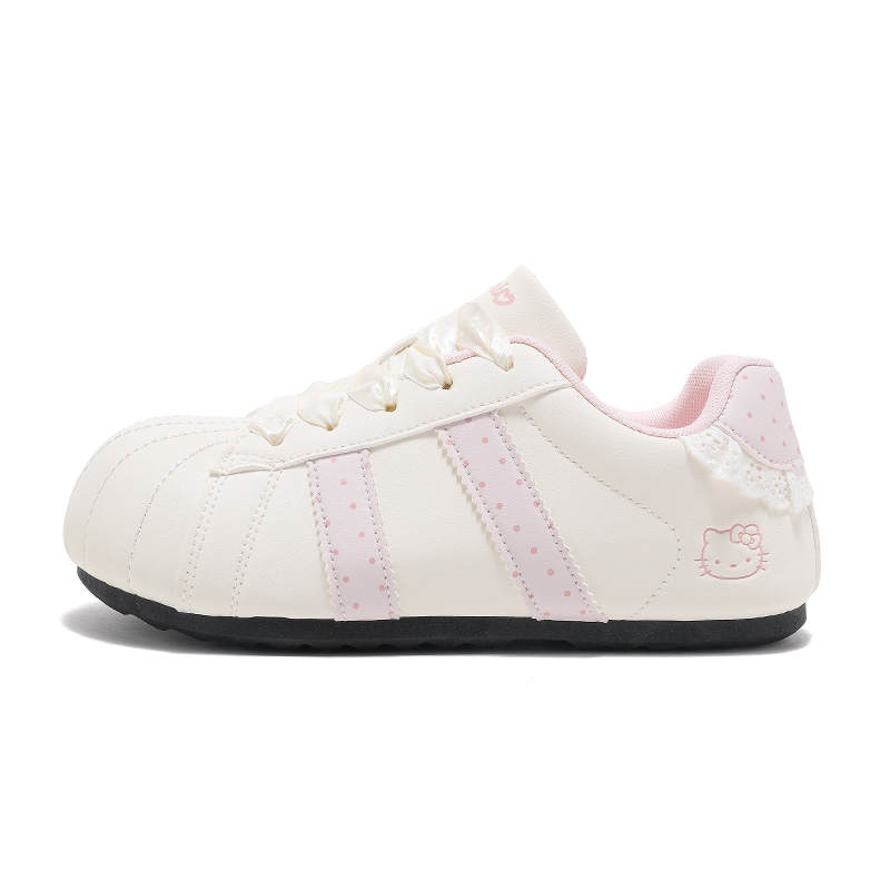 Sanrio Casual Shoes Women's Low Top Beige Pink, Beige Blue, Beige Red