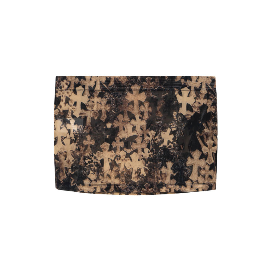 Chrome Hearts Casual Short Skirts Women's Multicolor Moderate Short Skirt Bodycon Skirt