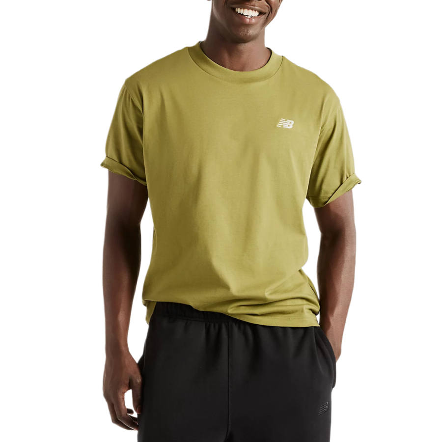 New Balance New Balance T Shirts Men's Sports Green Crew Neck Moderate