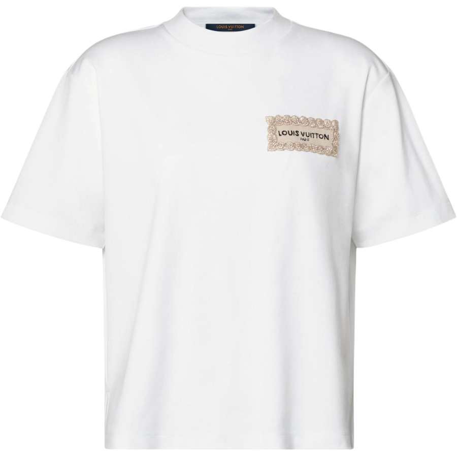 LOUIS VUITTON T Shirts Women's White Crew Neck Moderate Straight Fit