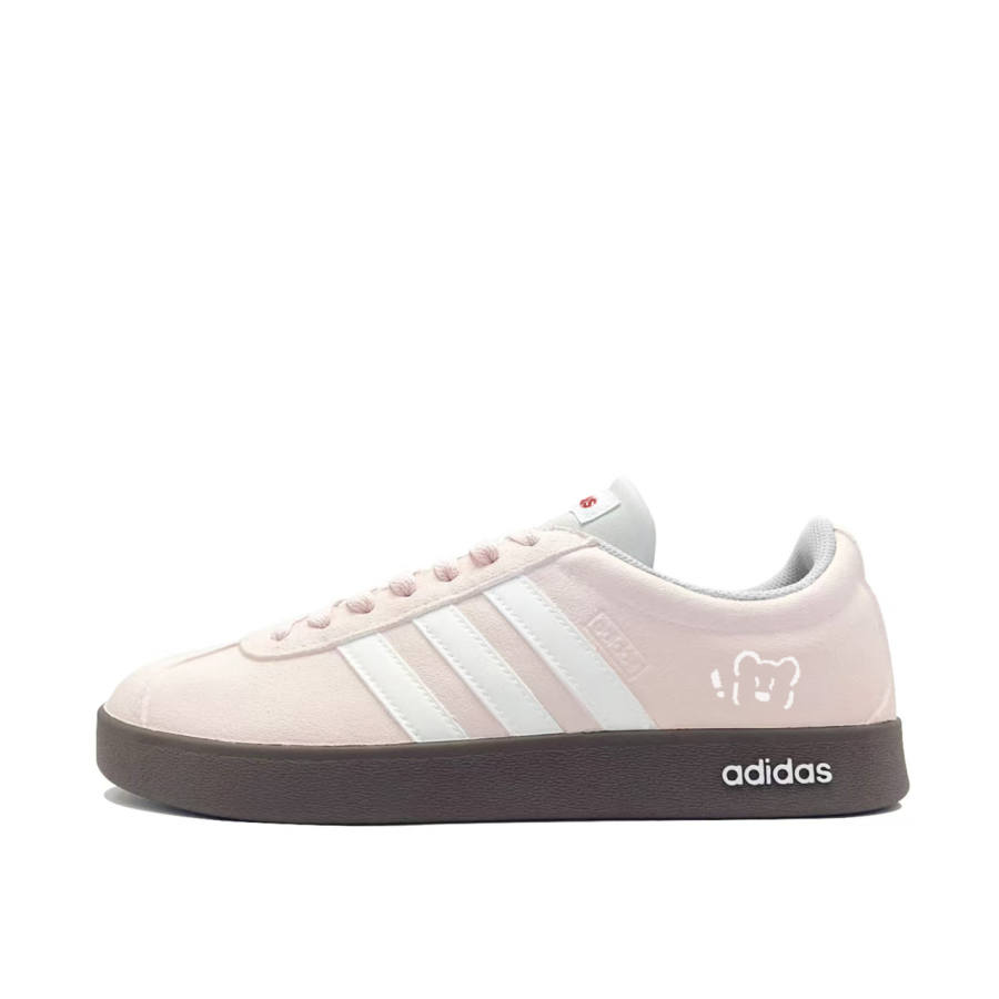 Adidas Adidas Vl Court Classic German Army Trainers Unisex Low Top Pink/White