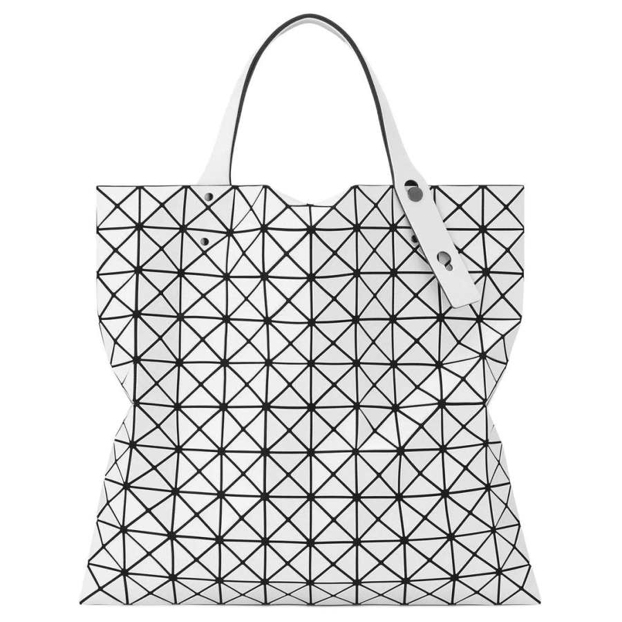 ISSEY MIYAKE Prism Polyurethane Laptop Bag, Tote Bag, Shopping Bag, Shoulder Bag, Handbag Large Unisex White