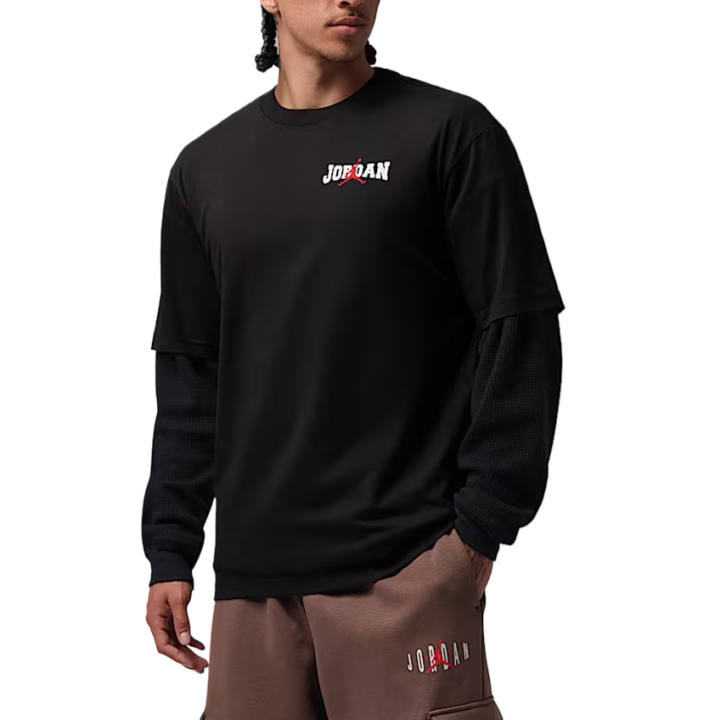 Jordan Jordan Brooklyn T Shirts Men's Dark Black Crew Neck Moderate