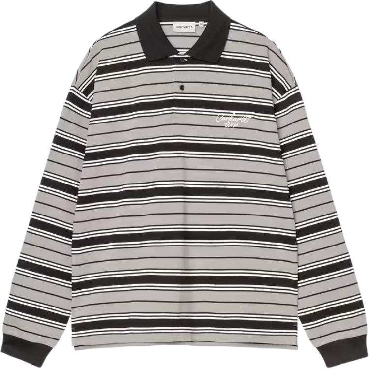 Carhartt WIP Rugby Jerseys Unisex Contour Gray Lapel Moderate