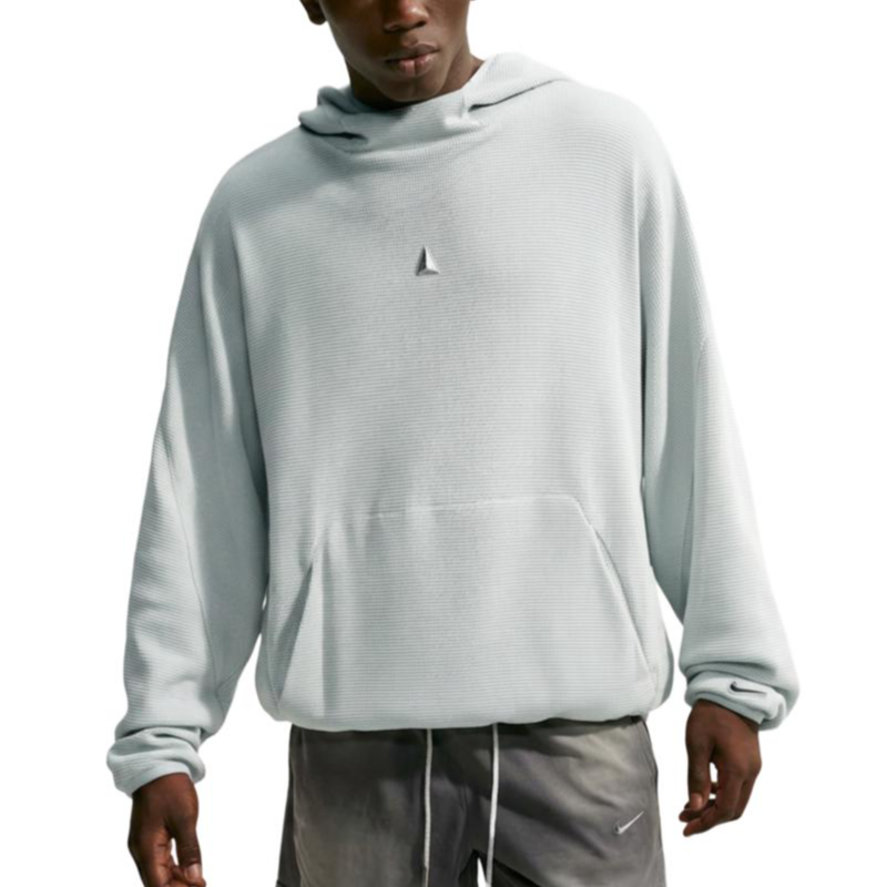 Nike Nike Sweatshirts Men's Light Silver Hooded Non Detachable Moderate Straight Fit