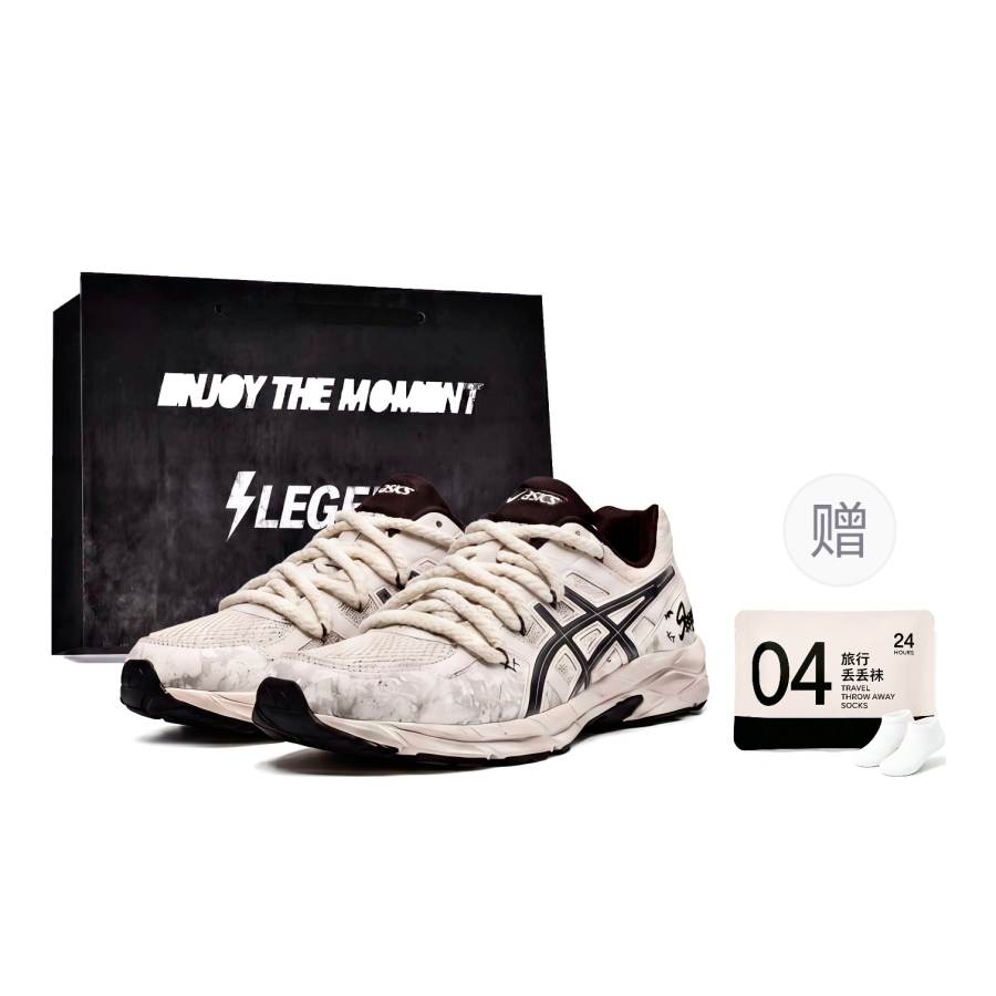 ASICS Gel Contend 4 Running Shoes Unisex Low Top Beige Black
