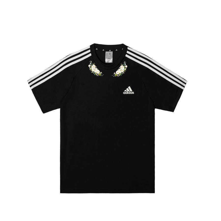 Adidas Adidas Football T Shirts Men's Black Crew Neck Moderate