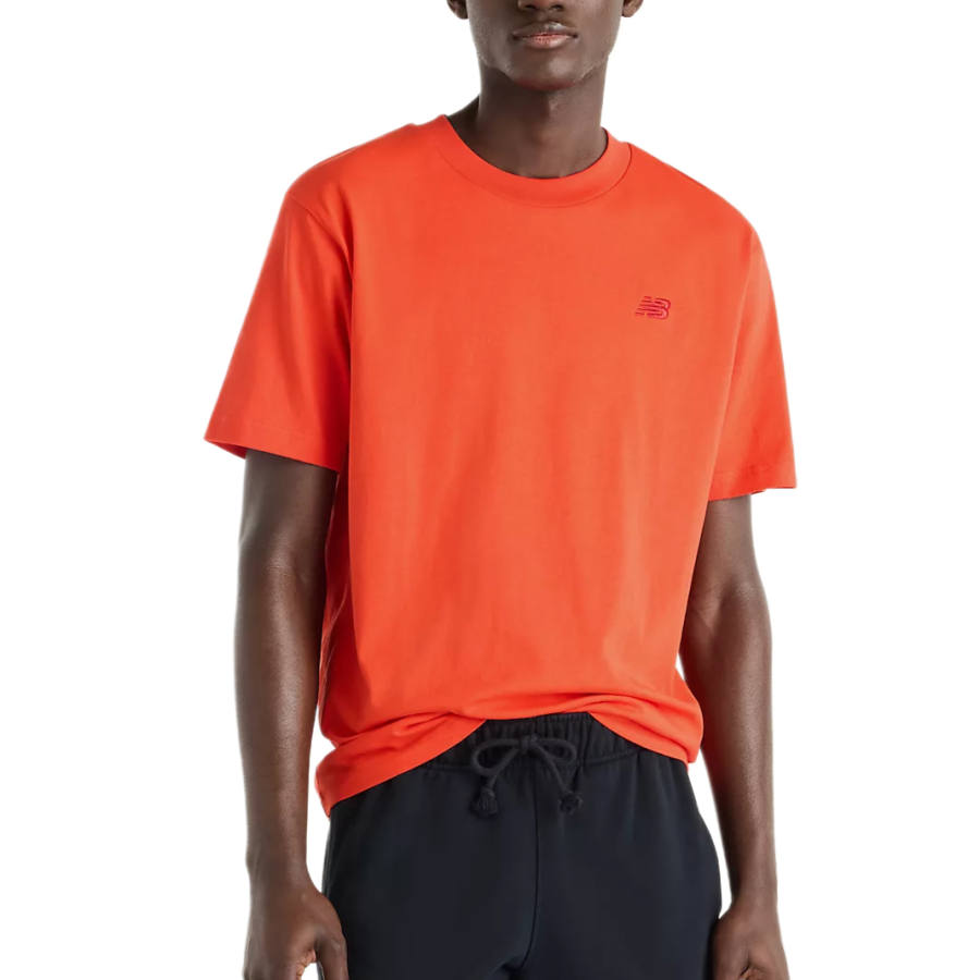 New Balance New Balance NB Athletics T Shirts Men's New Flame Red Crew Neck Moderate